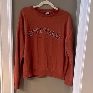 H&M size Large Divided Rust Graphic Sweatshirt Lucky Heart Paris, France